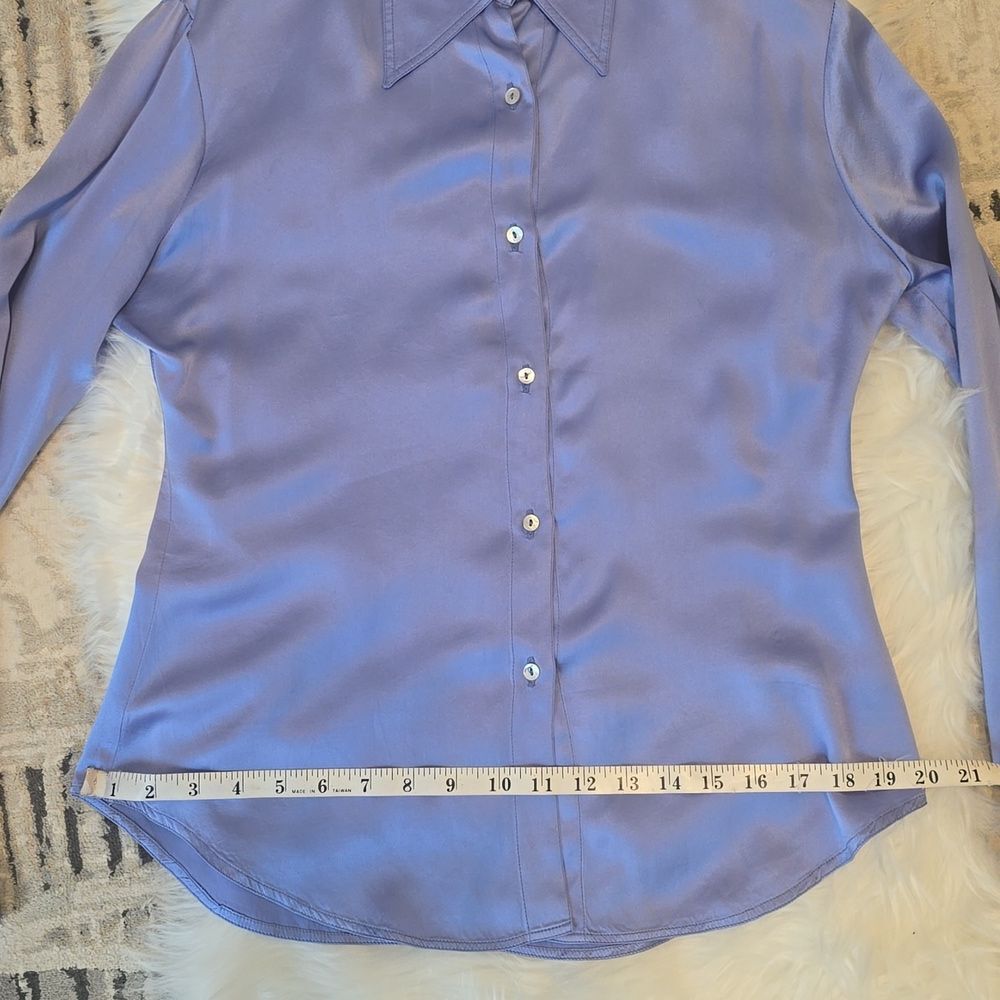 ANDRES Van Tisse Silk Blouse Size M - Picture 5 of 15